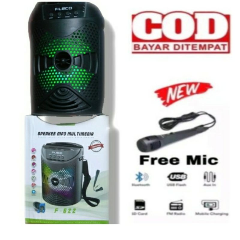 SPEAKER BLUETOOTH FLECO F - 622 SPEAKER KARAOKE  BONUS MICC