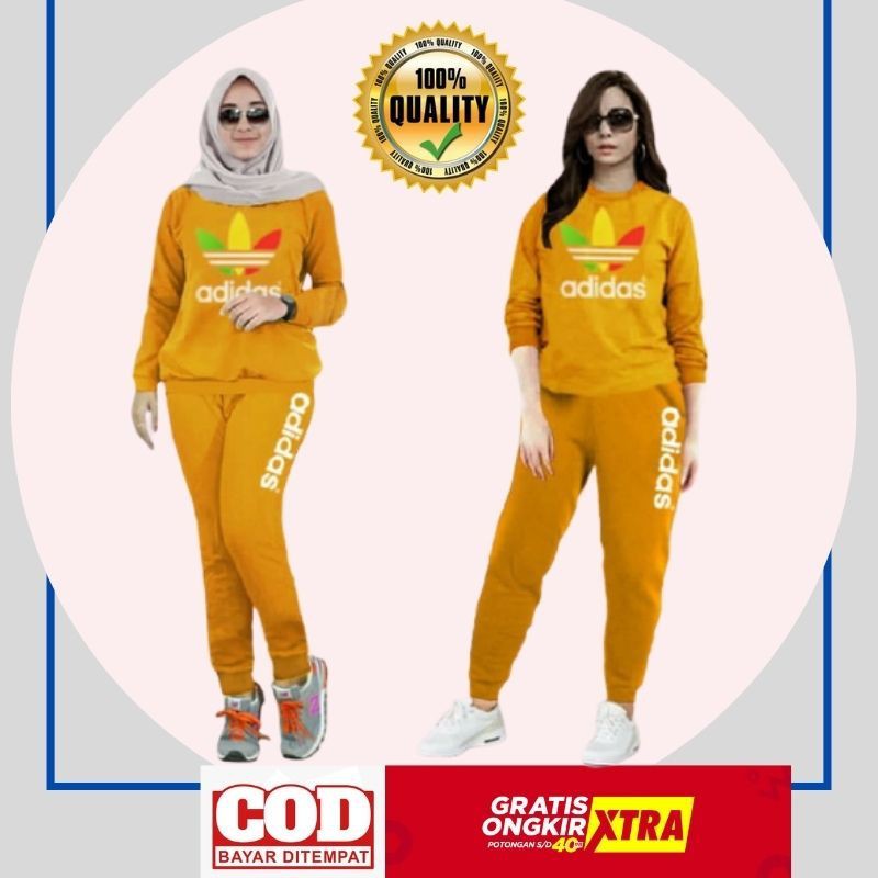 Setelan Pakaian Baju Seragam Olahraga Kaos  Senam  Cewek 