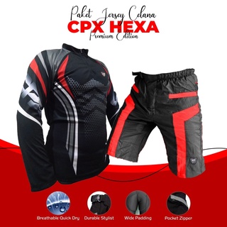 CPX Setelan Baju Jersey Sepeda MTB / Baju Roadbike Kaos Milano Premium Dan Celana Sepeda Gowes