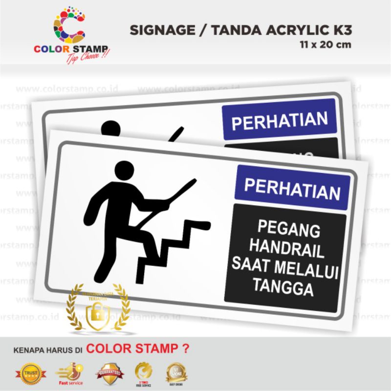 

Papan Nama Akrilik/Sign/Tanda/Pegang Handrail
