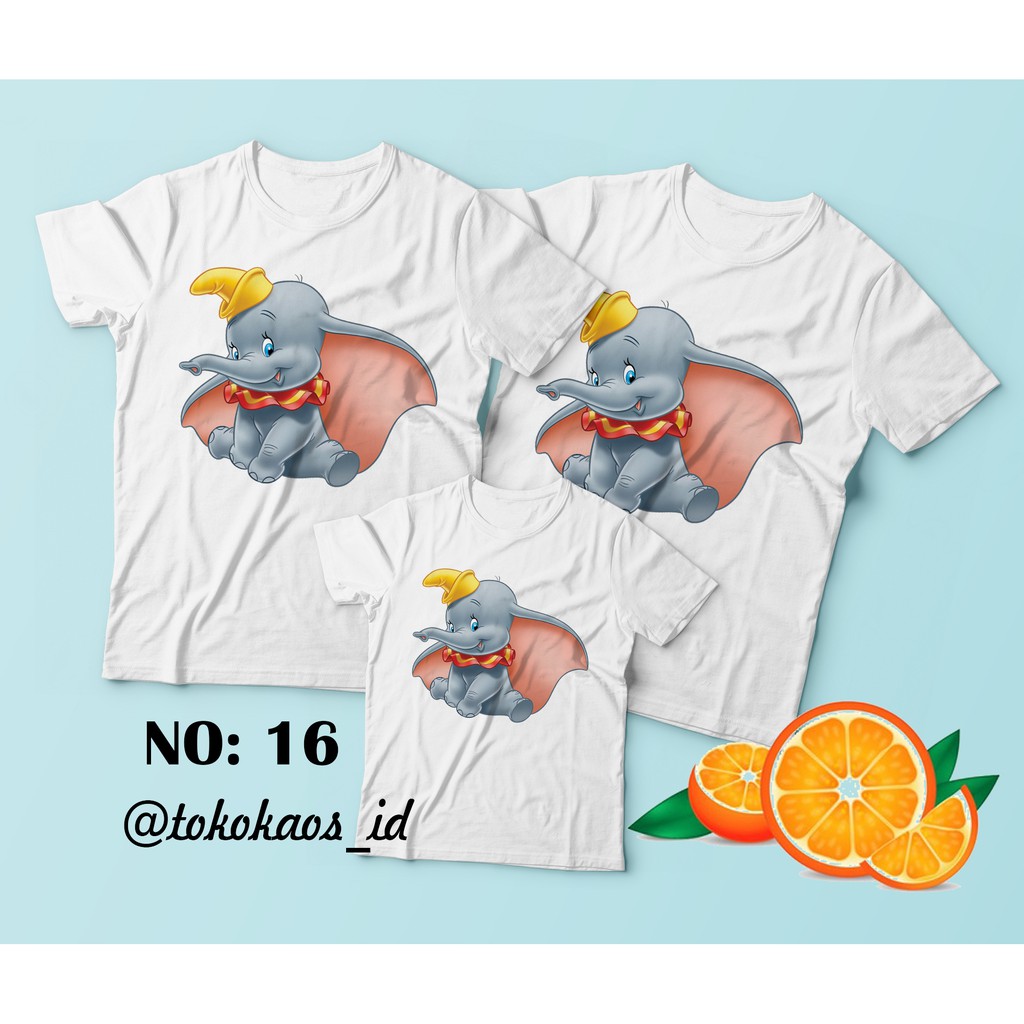 kaos dumbo / kaos couple / kaos ultah / kaos birthday