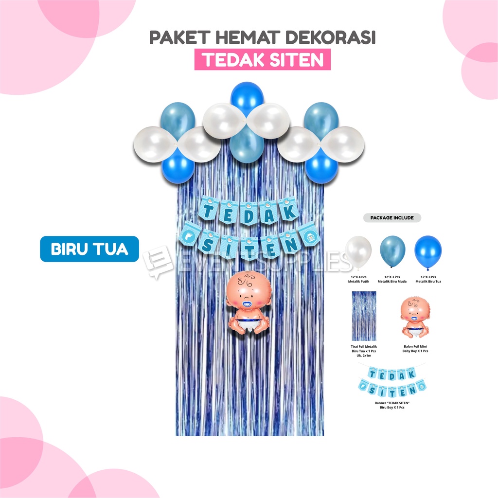 Hisperingin_ Paket Hemat Dekorasi Tedak Siten Anak Laki-Laki Perempuan