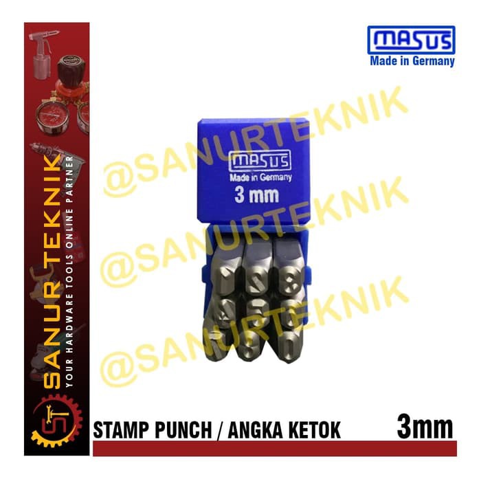 

Angka Ketok / Ketok Angka / Stamp Punch MASUS 3mm / 3 mm