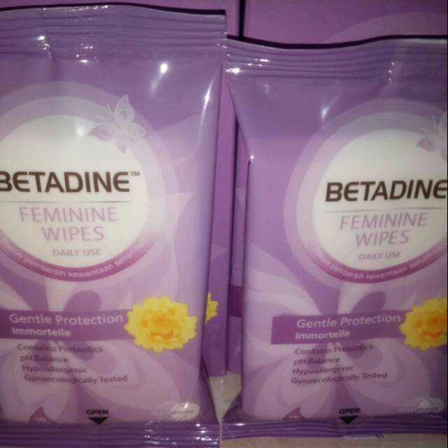 Tissue pembersih kewanitaan Betadine 10Sheet Original 100%