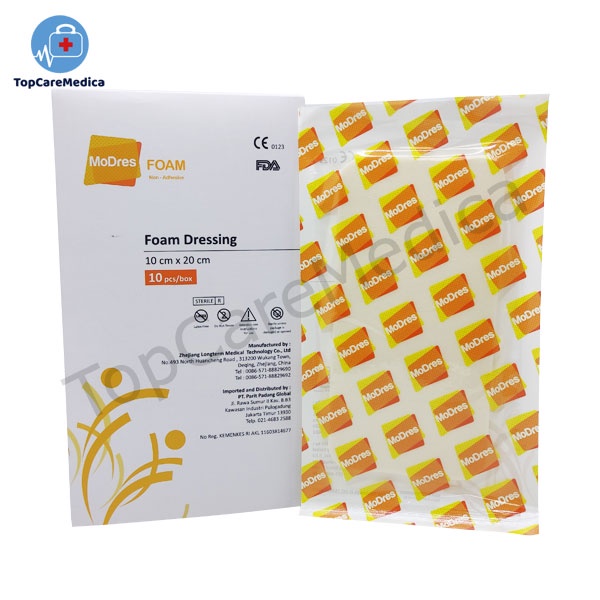 [Box] Modres Foam Non Adhesive 10x20cm - Pembalut Luka