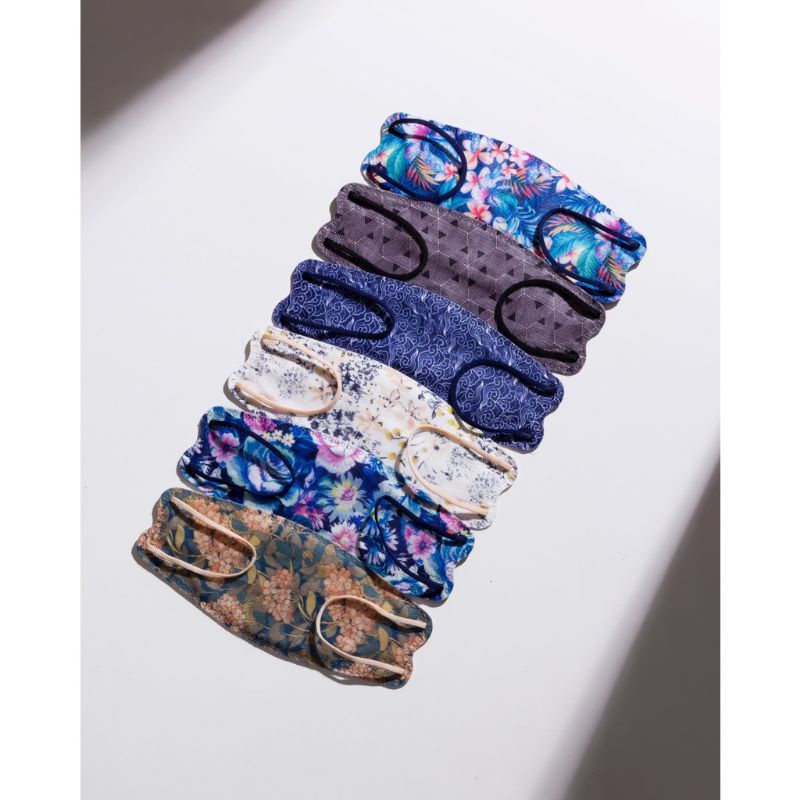 10PCS MASKER KF94 EARLOOP 4PLY MOTIF VINTAGE RETRO BUNGA FLORAL AESTHETIC