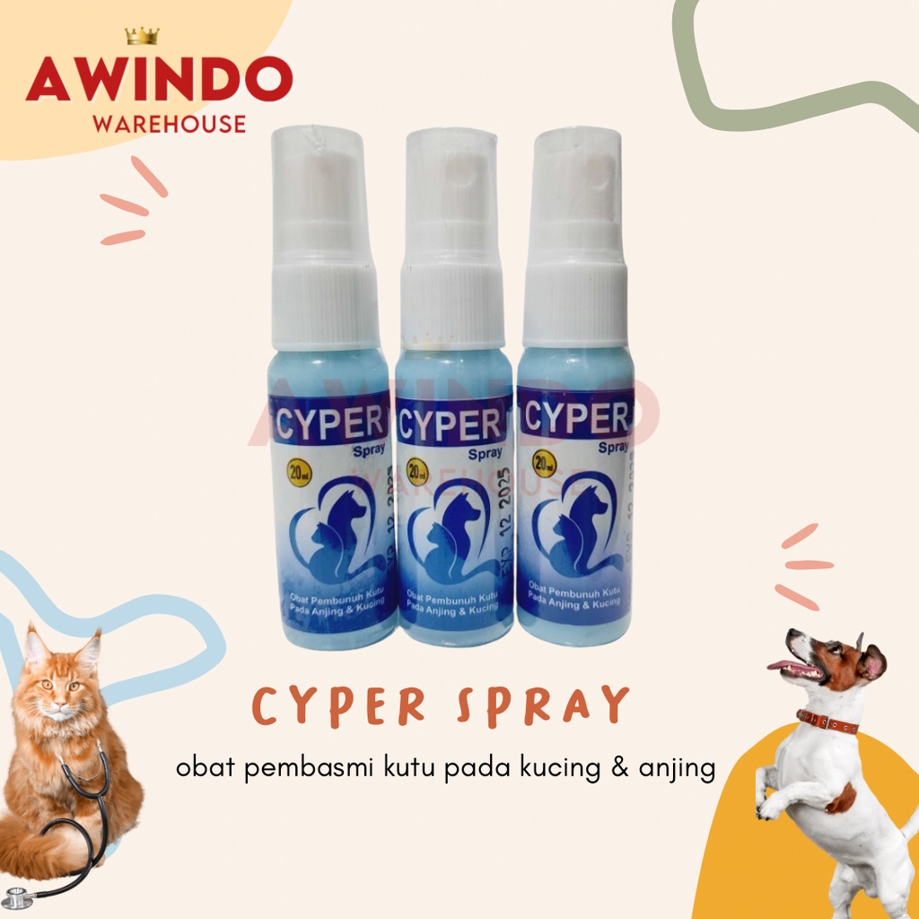 CYPER - Obat Spray Semprot Kutu Kucing Anjing