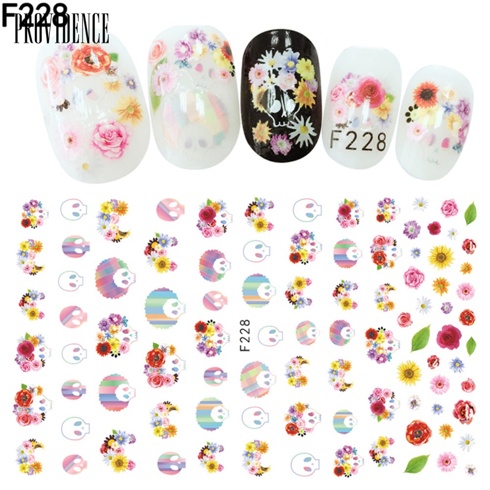 Providence 1 Sheet Flower Leaves Design Nail Art Stickers Decals Tips DIY Manicure Decor