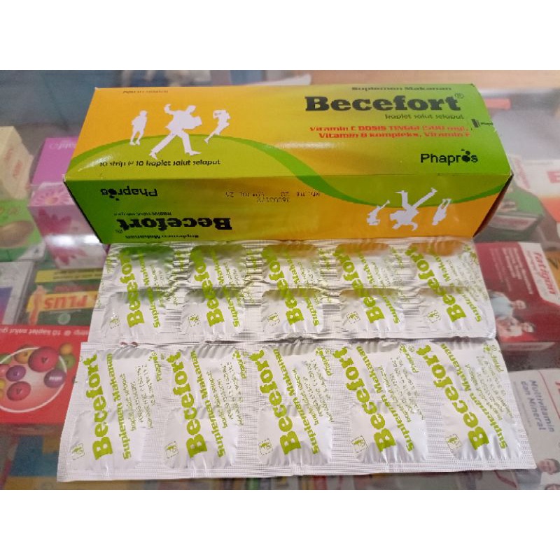 becefort suplemen makanan vitamin c, vitamin bcompleks , vitamin e