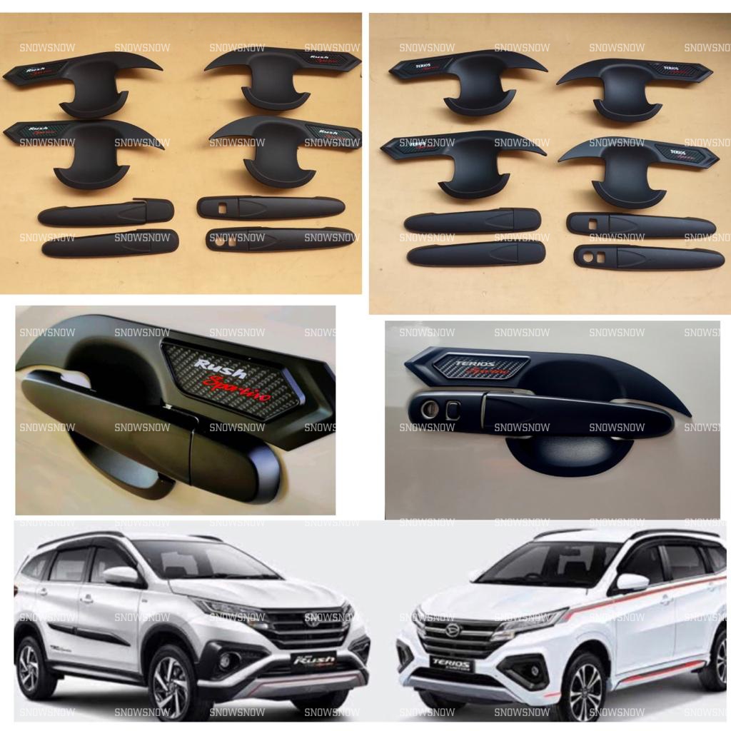 Paket Outer Handle Cover All New Rush Terios GR SPORT 2018 2022 Up Activo Hitam Chrome