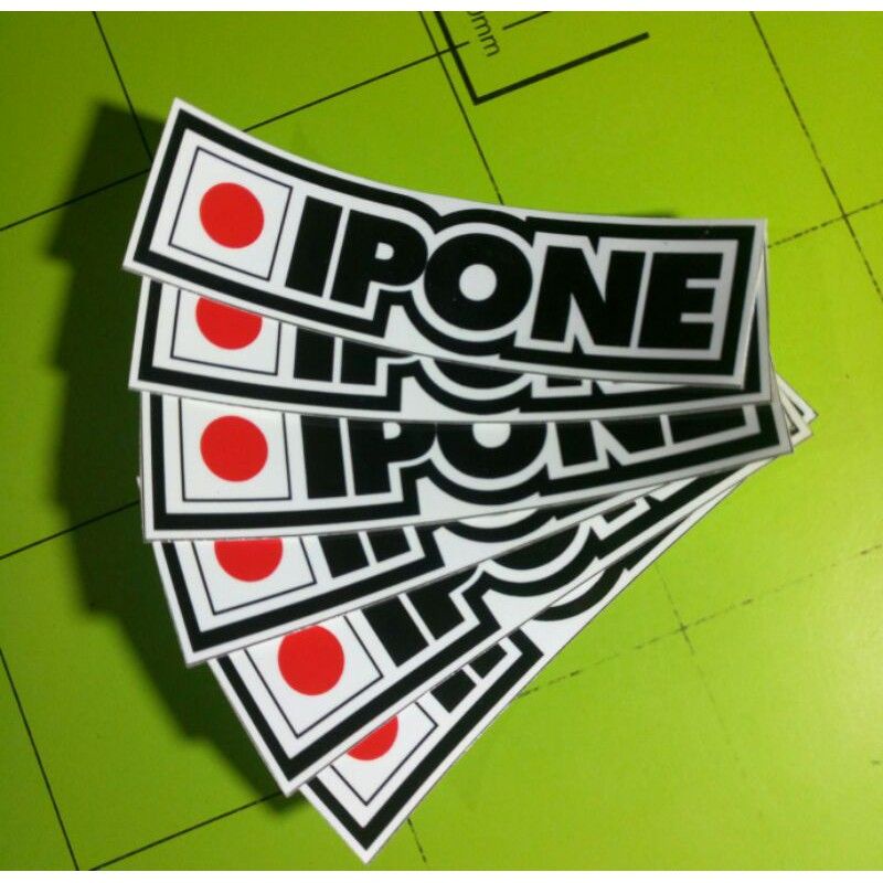 Stiker Logo Sponsor Pack Vinly Putih Isi 20-25 pcs