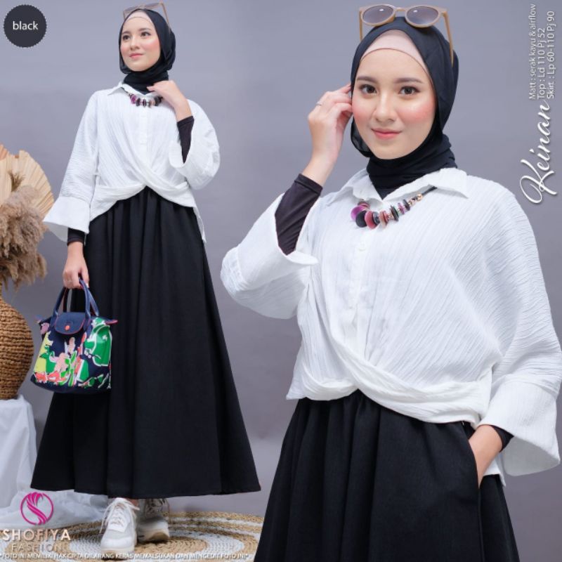 [BARU] SELLA • KEINAN BY SHOFIYA SET DRESS MIX OUTER CANTIK