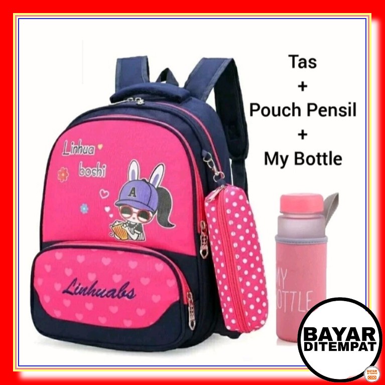 A.S.B Tas Sekolah Anak Perempuan Sekolah Dasar 1-2-3-4-5-6 Kelas  XO794  Wanita Sekolah Paud Tk Sd L