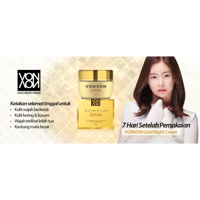 VONVON GOLD NIGHT CREAM paket 2 pcs