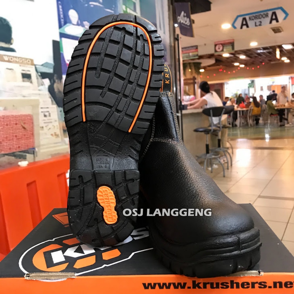 Sepatu Safety Shoes Krushers Nevada Black / Krusher Hitam Murah Original