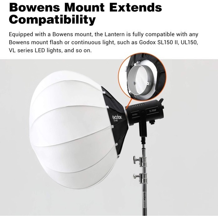 GODOX CS-85D COLLAPSIBLE LANTERN SOFTBOX 85CM BOWENS MOUNT