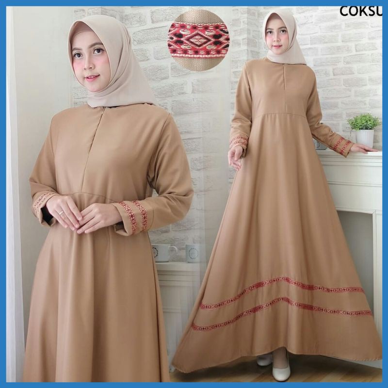GAMIS POLOS sds Baju Gamis Import MARLINA, Seri Warna Terbaru
