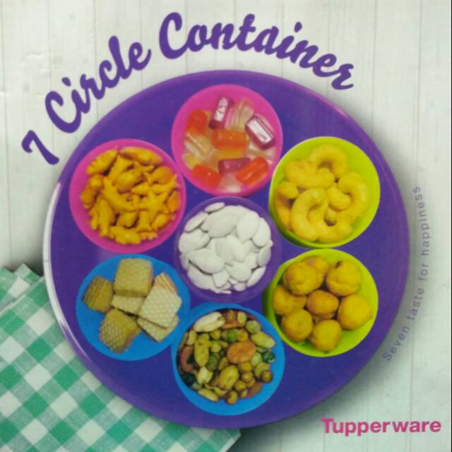 Tupperware 7 Circle Container High Quality