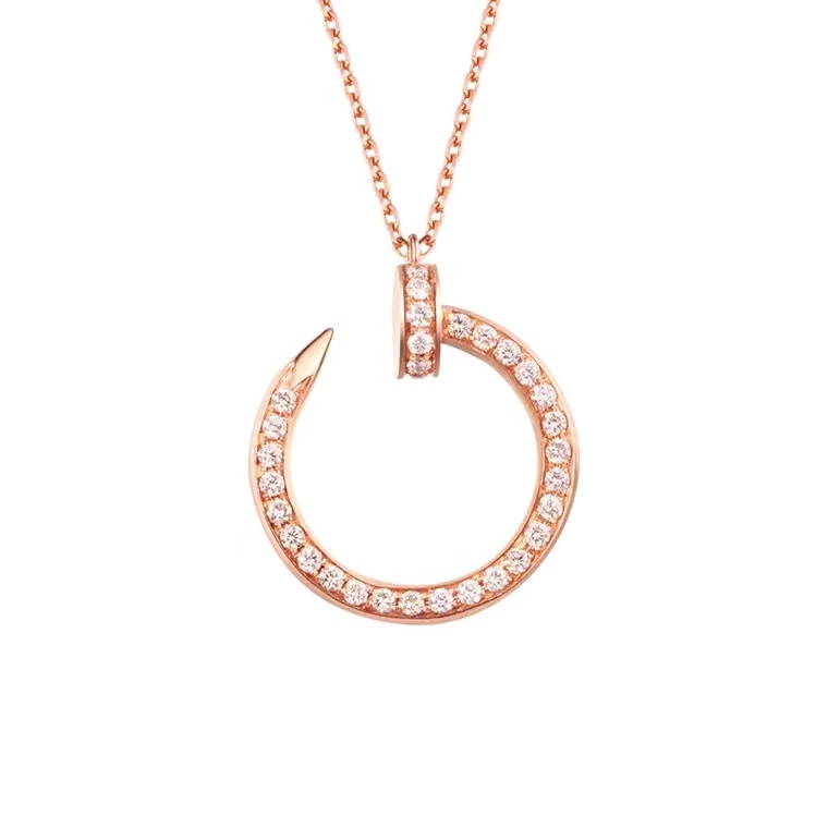 2021 Kalung Rantai Titanium Steel Lapis Rose Gold 18K Desain Minimalis Mewah Untuk Wanita