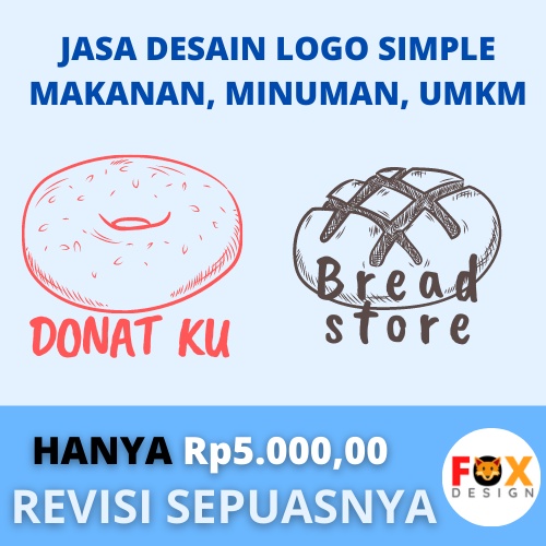 

Jasa desain logo simple untuk makanan, minuman, umkm (free request desain dan revisi sepuasnya)