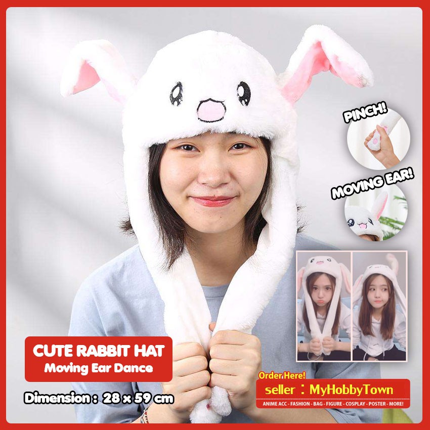 Topi Kelinci Moving Ear Korea