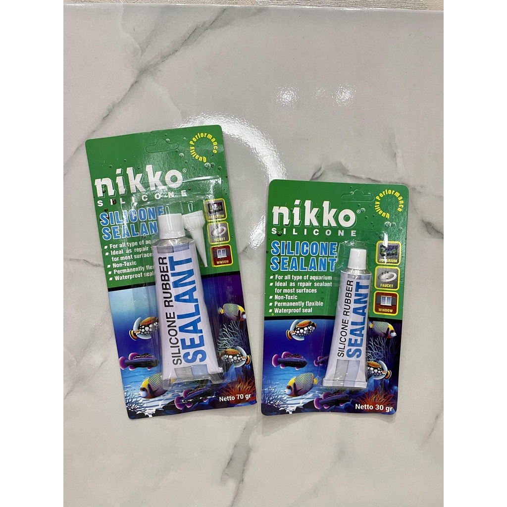 NIKKO | Lem Nikko Silicone Sealant  - Perekat Lem Kaca & Akuarium Bening