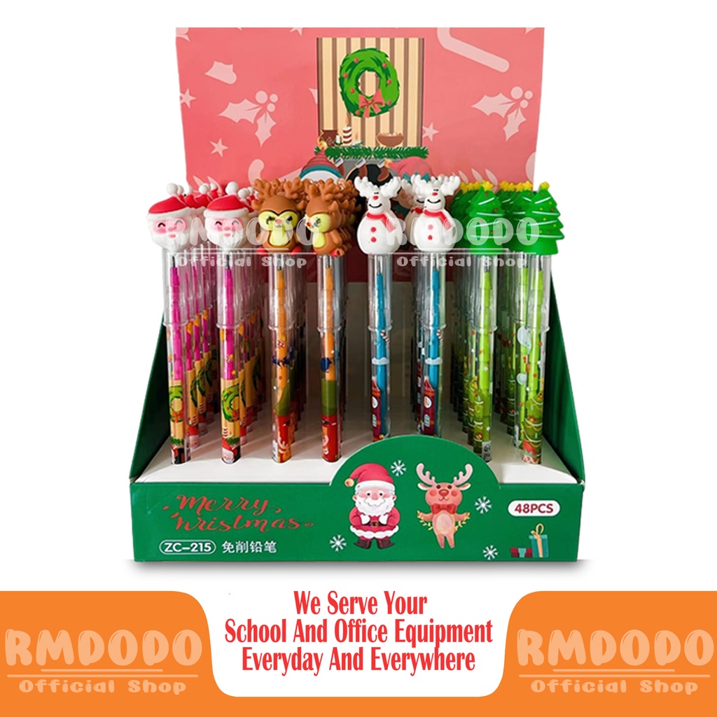 

Rmdodo - (4pc) Pensil Lantu Christmas Series / Lantu Bensia / Pensil Cabut Lucu / Pensil Bongkar Pasang Murah Berkualitas Bisa Cod
