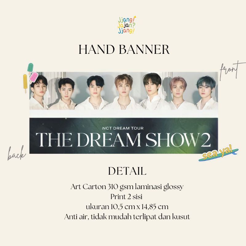 HAND BANNER NCT DREAM : THE DREAM SHOW 2