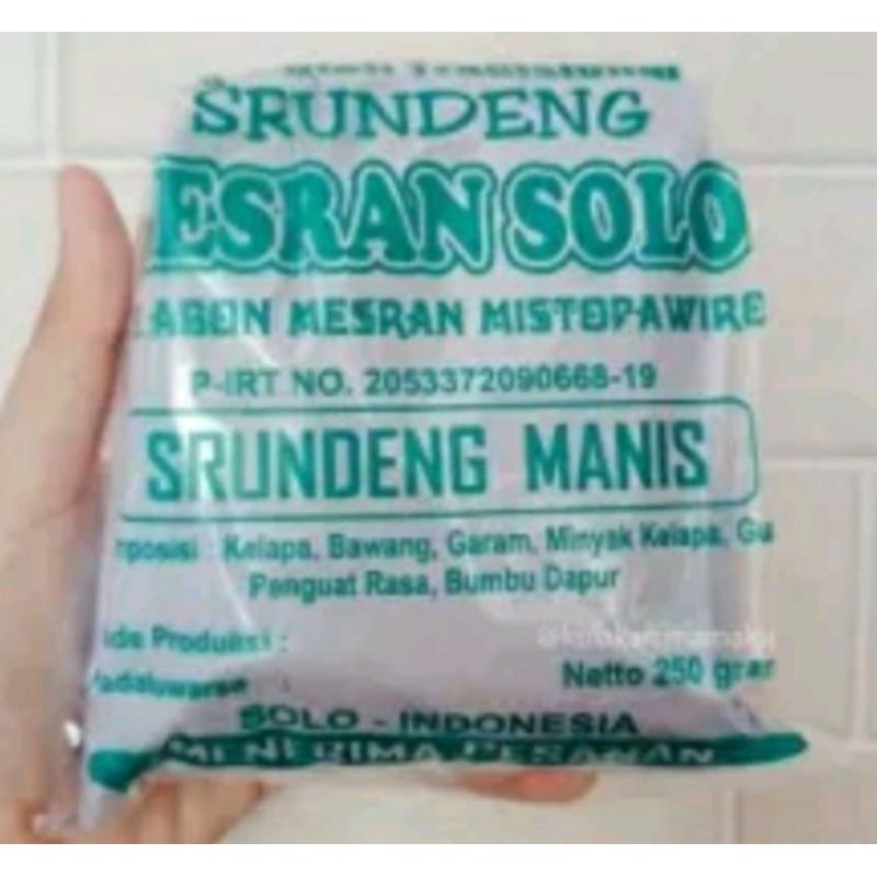 

Srundeng Mesran Manis/Pedas