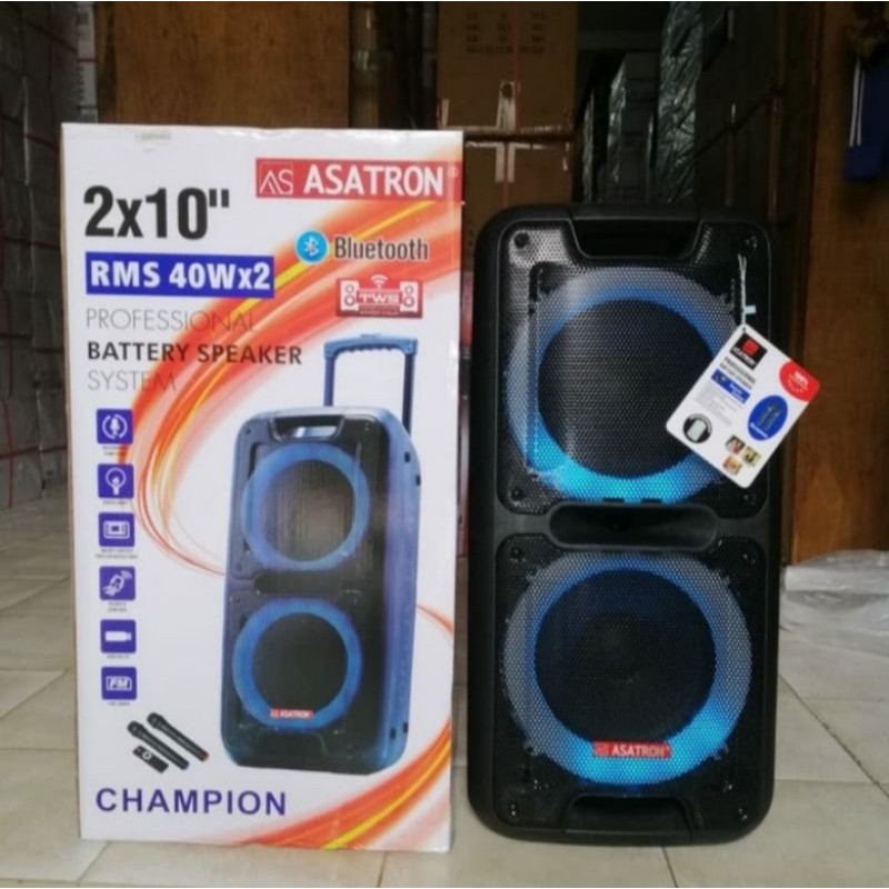 Jual SPEAKER MEETING ASATRON CHAMPION WIRELESS BLUETOOTH KARAOKE