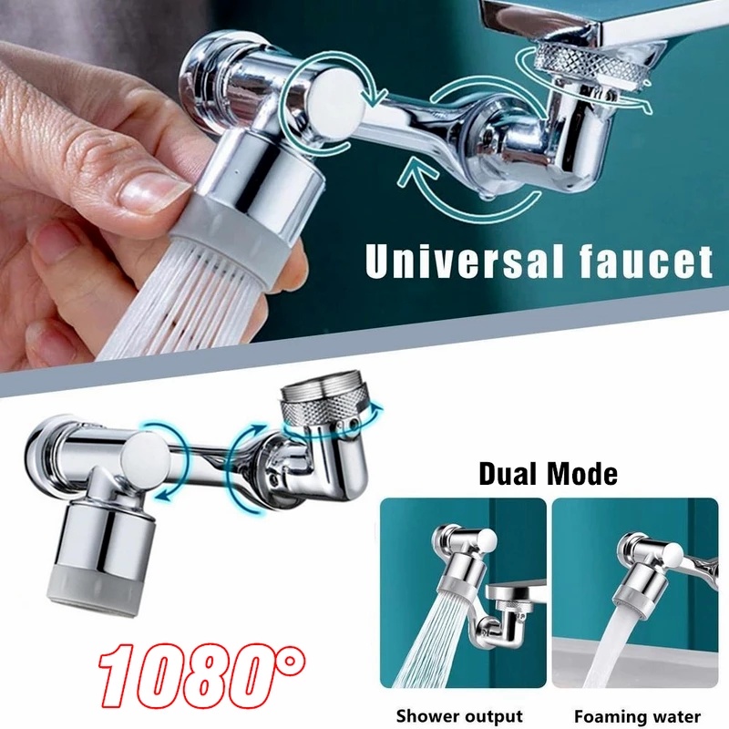 Extender Keran Air Universal 1080 Derajat Model Putar Fleksibel Untuk Dapur / Kamar Mandi
