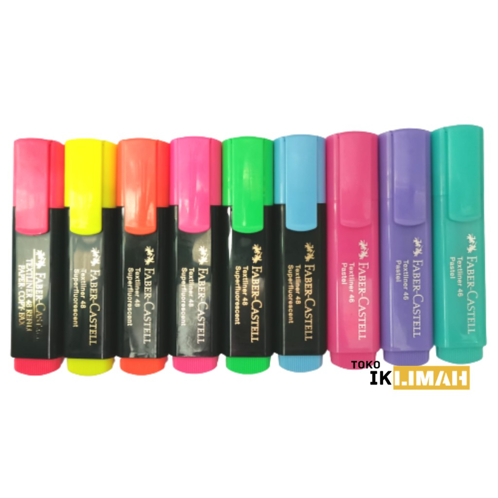 

FABER-CASTELL Textliner Warna 1548-Opaque / 1546-Pastel / Penanda Berwarna / Highlighter