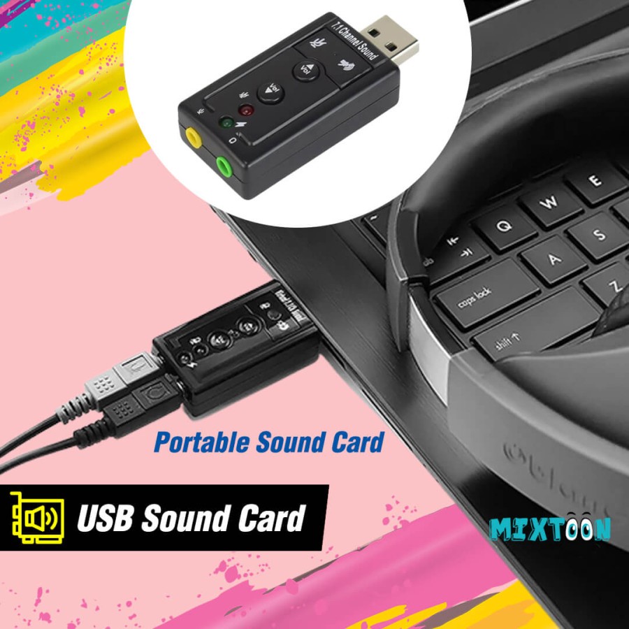 usb Soundcard 7.1 /berkendara gratis/Pasang dan mainkan/Soundcard 7.1 adapter usb /Virtual Channel soundcard