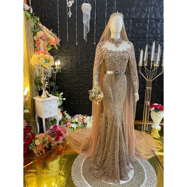 TERLARIS//GAUN SLIM DUYUNG MEWAH FULL PAYET BEREKOR//DUYUNG TILE