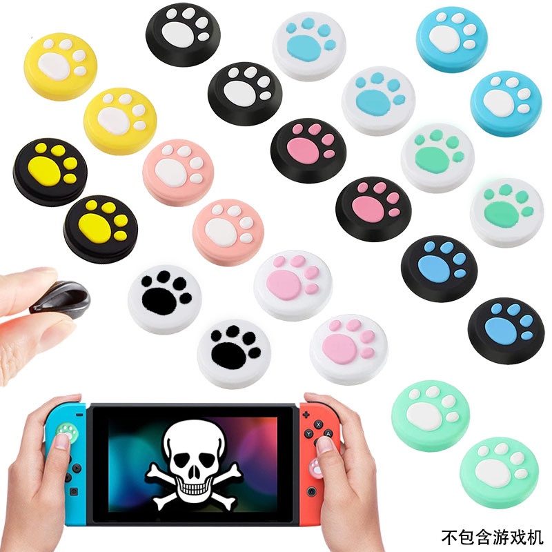 Cover Tombol Joycon Nintendo Switch Lite V1 / V2 Bentuk Cakar Kucing Bahan Silikon