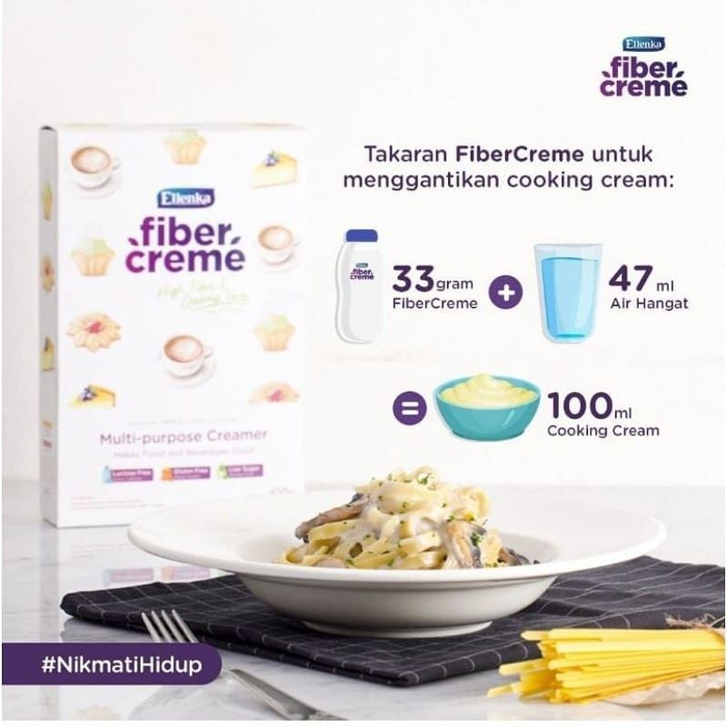 

Fiber Creme 450gr Creamer Krimer Penganti Santan / Susu untuk Masakan