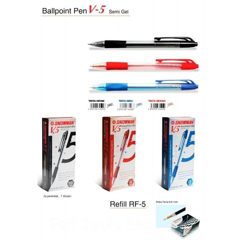 

OPEN SALE BALLPOINT / PULPEN SNOWMAN V5