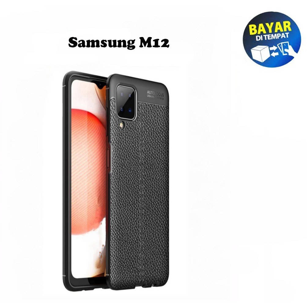 Case Auto Focus Samsung Galaxy M12 Leather Experience SoftCase Slim Ultimate / Casing Kulit