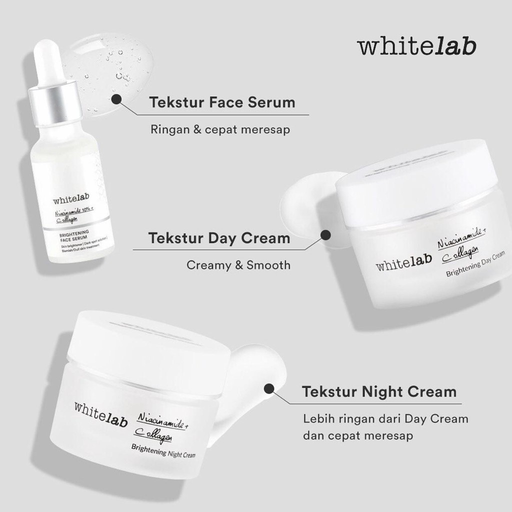 WHITELAB Brightening | Peeling Gel Cleanser Wash Toner Serum Day Night Eye Cream Acne Mask UV Shield Sunscreen