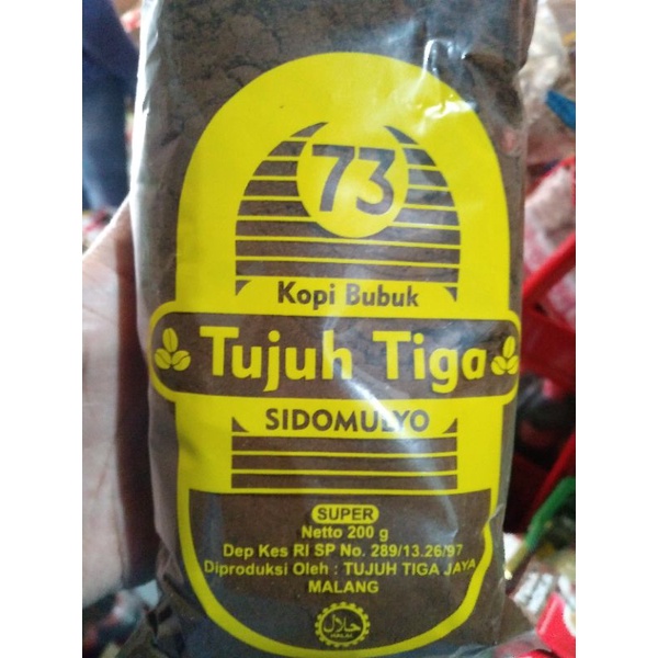 

Kopi Bubuk Tujuh Tiga Sidomulyo