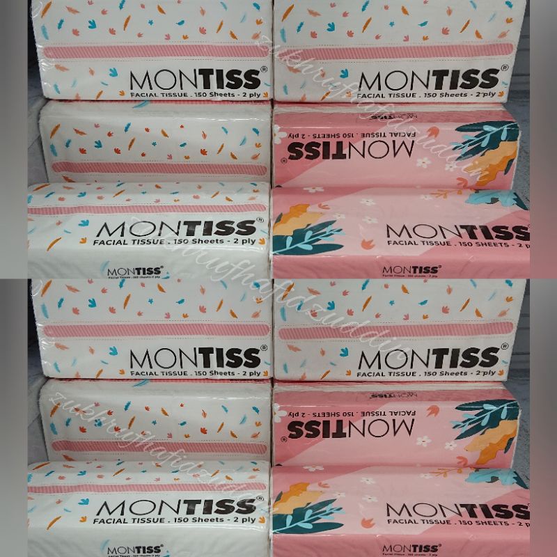 Tisu Montiss Facial Tissue 150 Sheets 2 Ply tisu wajah tisu muka