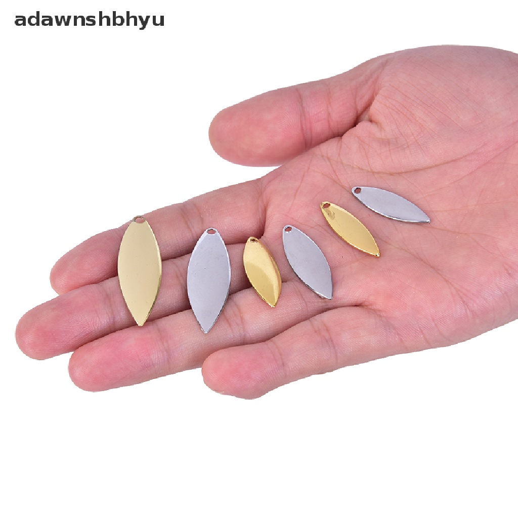 Adawnshbhyu 50pcs Willow Spinner Blades Finishing Halus, Umpan Pancing Spinner DIY