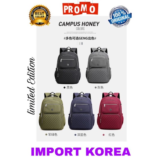 ORIGINAL Tas Ransel Chibao Laptop JUMBO 15 Inch  Wanita Import Korea Best Seller Terbaru