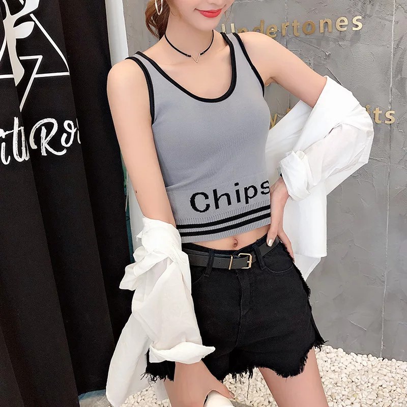 Alibaba1688 Tanktop Sport Bra Chips Pakaian Dalam Wanita Import High Quality Wanita Import