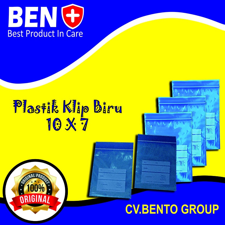 Plastik Klip Obat 10x7 Biru