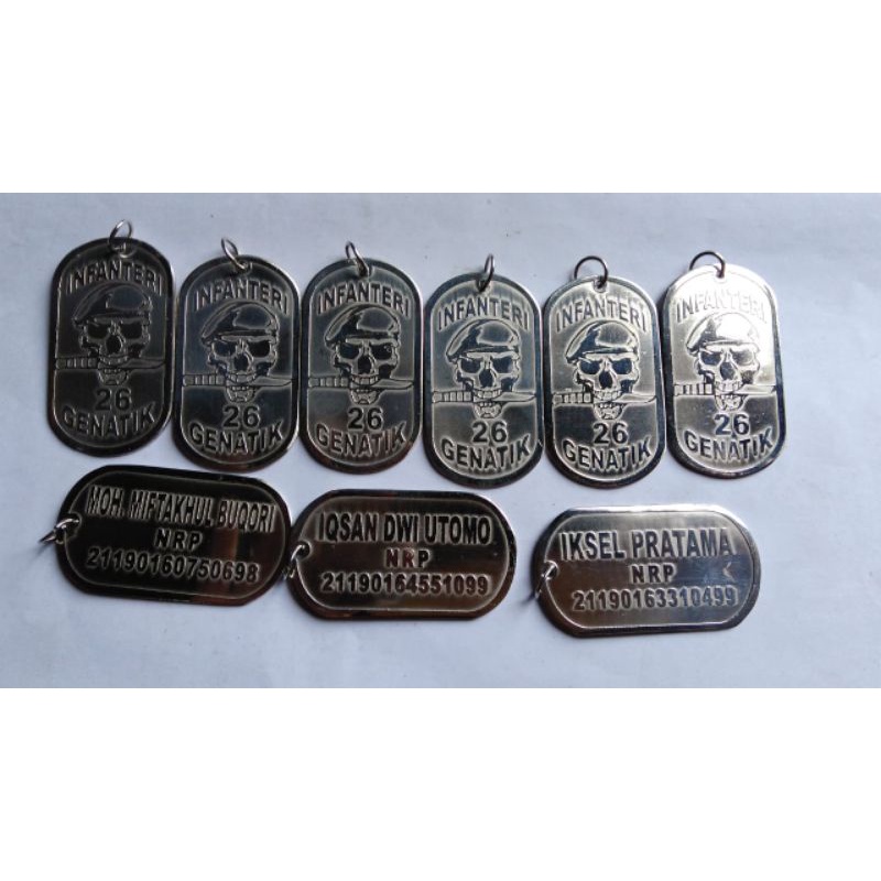 kalung dogtag/kalung tni/kalung tentara/kalung indentitas