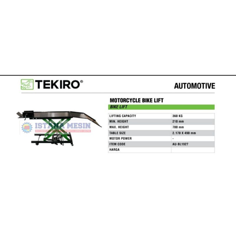 HIDROLIK ALAT DONGKRAK SERVIS SEPEDA MOTOR BIKE LIFT TEKIRO