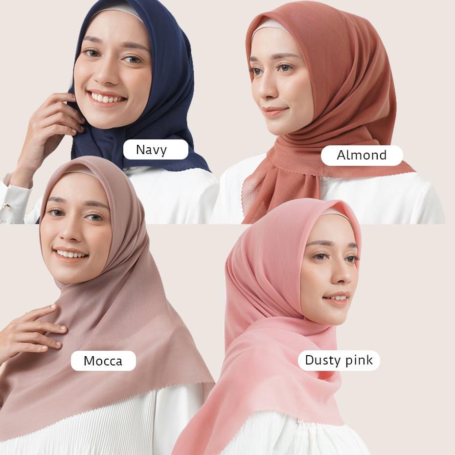 Menarik ODELIA HIJAB VOAL SEGI EMPAT (ELIAH VOAL PREMIUM)/ SQUARE HIJAB ANTI LETOY / KERUDUNG SEGIEM