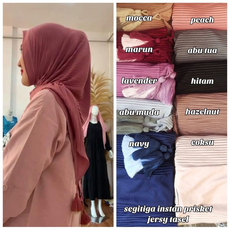 SEGITIGA INSTAN PLISKET TASEL/SEGITIGA PLISKET JAMBUL JERSEY PREMIUM
