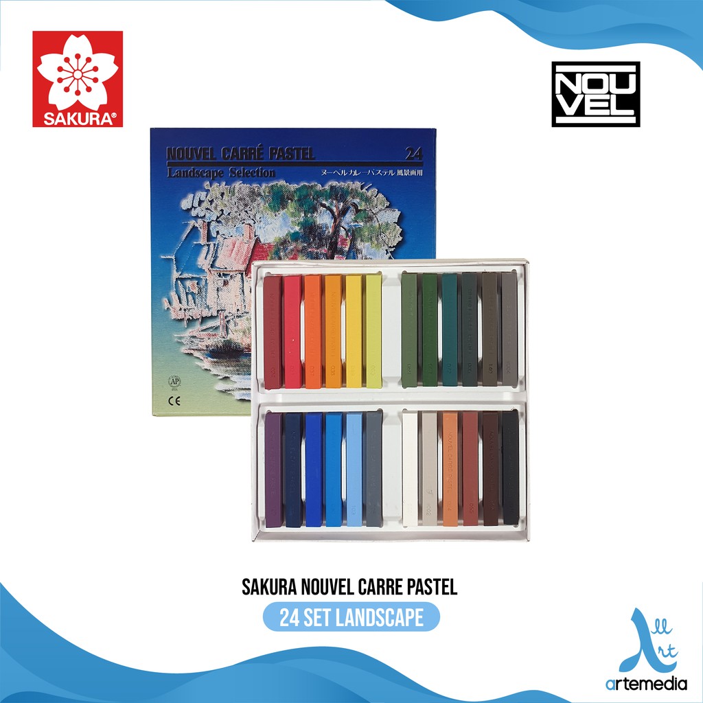 

Sakura Soft Pastel Set 24 Landscape Nouvel Carre Pastel